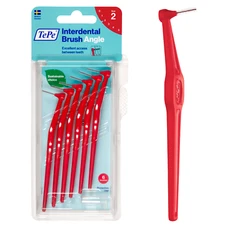 TEPE Interdental Brush Angle Cleaners -Brushes Between Teeth, Red 0.5mm