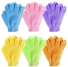 12 Pcs Men Women Exfoliating Shower Gloves Bath Body Scrub Spa Nylon Mitt Lot