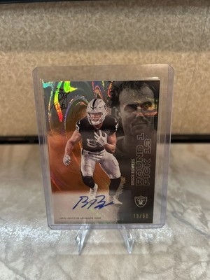 Brock Bowers SSP Auto /50 ✨ 2025 Topps Orange Lava Refractor #34 Raiders