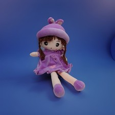 Rag Doll Plush Doll Girl Baby Doll Toy Princess Stuffed Toys Plushies Purple