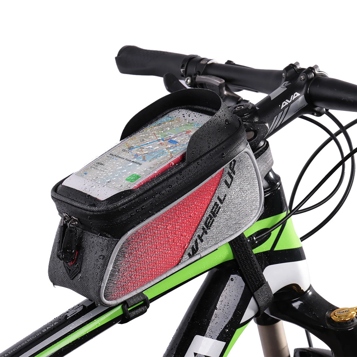 Cadorabo Fahrradtasche, Rahmentasche mit Handyhalter für Smartphones
