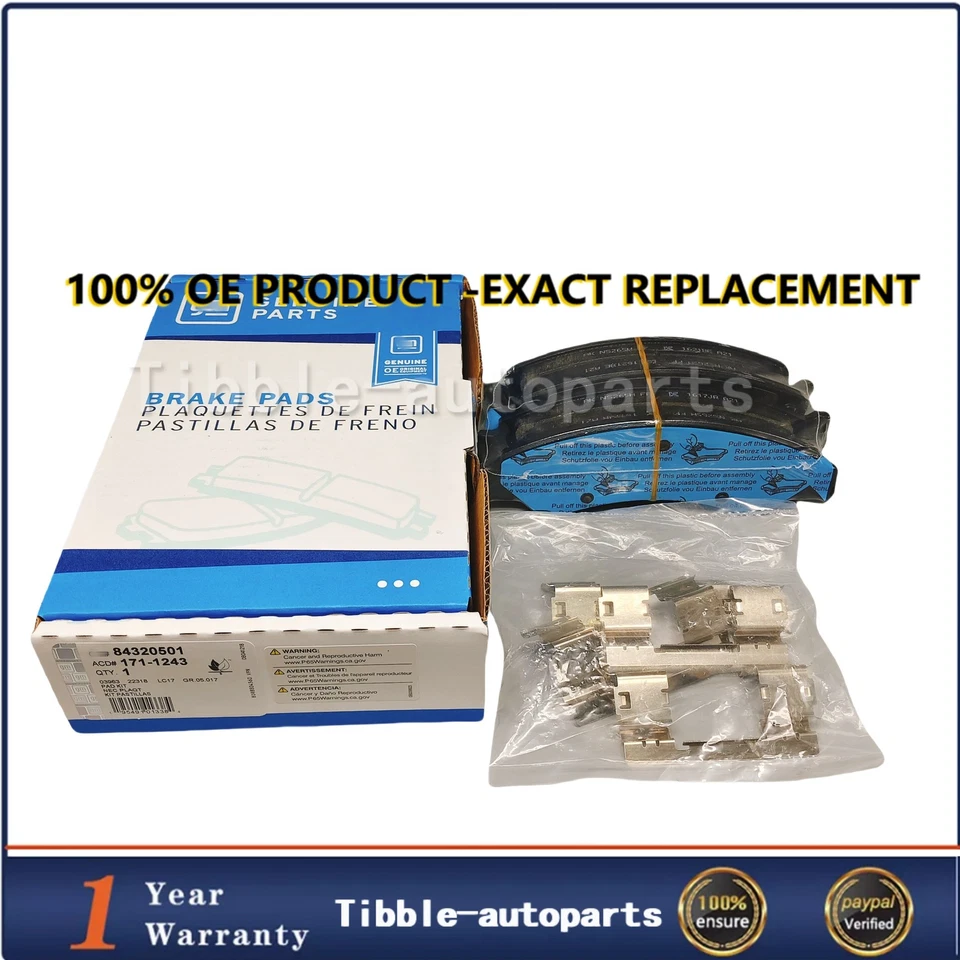 OEM 84320501 For GM 14-20 Cadillac Sierra Yukon Chevrolet Front Brake Pads Kit Foto 4 de 4