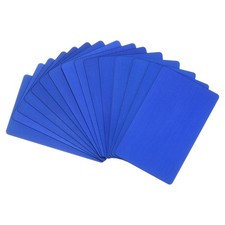 15Pcs Anodized Aluminum Business Card 0.8mm Laser Engrave Blanks Blue