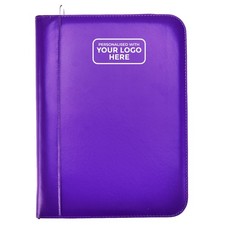 Personalised Logo A4 Executive Ring Binder Portfolio Zipped Folder w Calculator