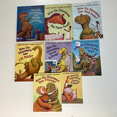 Jane Yolen Mark Teague How Do Dinosaurs Preschool Story 8 Children's Book Lot