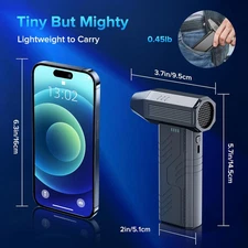 Electric Compressed Air Duster 130000 RPM 8000Mah Replaces Cans PC Keyboard Car