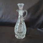 Vintage Anchor Hocking Star Of David Oil Vinegar Cruet EAPC With Stopper