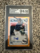 2020 Jhon Diaz First Bowman Chrome Orange Autograph /25 SGC 8.5