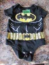 Infant 6-9 Months One-piece Batman Black Yellow Body Suit Justice League
