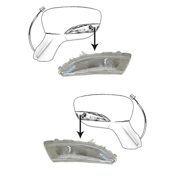 2X VAN Wezel Blinker Satz Weiß AußEnspiegel Passend FüR Nissan Micra Renault CAP-image