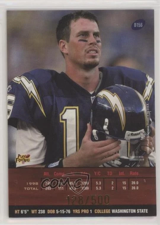 1999 Playoff Prestige SSD Repeat Performers Ryan Leaf #B156 - Image 2 of 2
