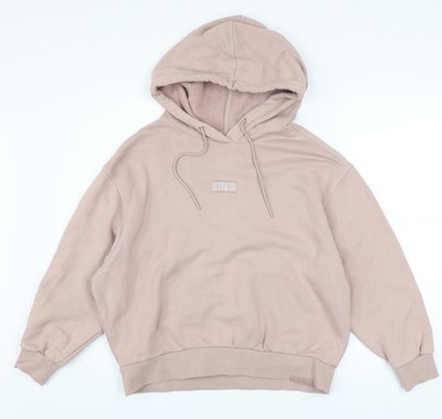Li-Ning BADFIVE Damen Pullover Hoodie beige Größe M Grafikdruck