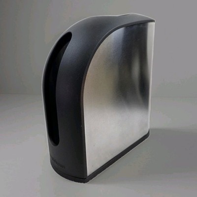 SimpleHuman Stainless Steel Black Grocery Bag Holder Countertop Pantry Shelf