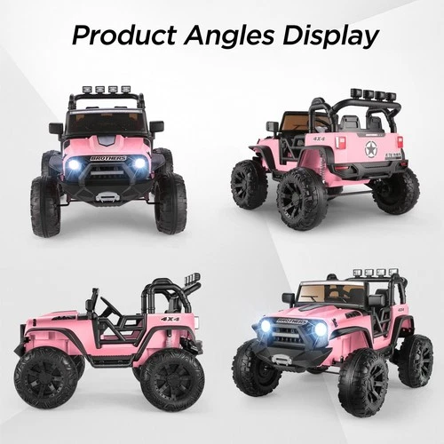 24V Electric Ride On Truck Kids Ride On Car with Remote Control LED Lights Gift-