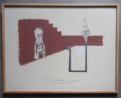 RARE Cambridge Museum Archäology African Artefacts Marcos Isamat Original 1992