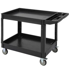 45X25" Service Utility Cart 2Shelf Heavy Duty for Warehouse Garage Manufacturing
