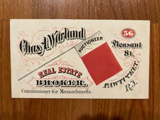 vintage trade card Auctioneer & Real Estate Broker, Pawtucket, RI