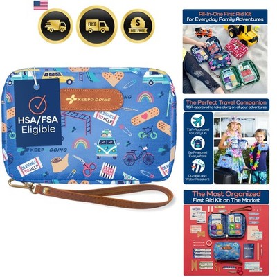 KeepGoing Travel First Aid Kit for Kids   130 Pc. for Car, Home, Purse, Diape...