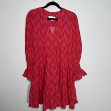 Pomander Place Tuckernuck Pink Ikat Kenzo Mini Dress Size Medium EUC Flowy
