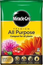 Miracle-Gro 40L Peat Free All Purpose Compost  Enriched Growing Soil UK 0.30 per litre