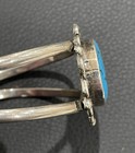 Turquoise Cuff Bracelet Vintage Southwestern Solid Sterling Silver Handcrafted — photo 8