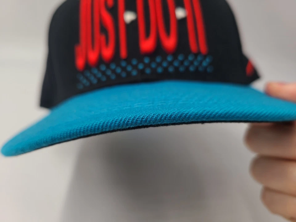 Nike True Just Do It Snapback Gorra Gorra Mezcla de Lana Swoosh Hombres Mujeres Negro Azul Rojo Foto 3 de 4