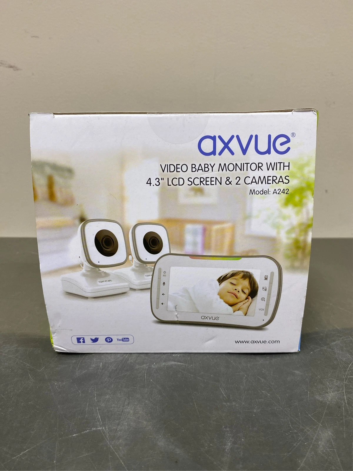 A242 Video Baby Monitor Comfortable Slim Design Handheld Enclosure 4.3 Scre 3
