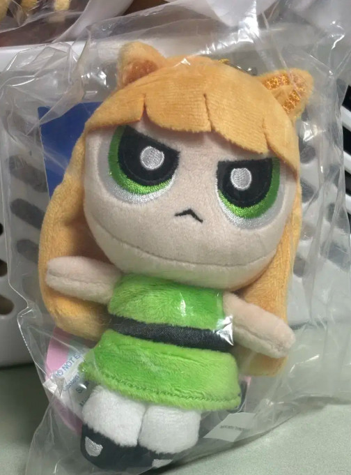 THE POWERPUFF GIRLS x NewJeans Haerin Plush Toy Doll Keyring Official MD