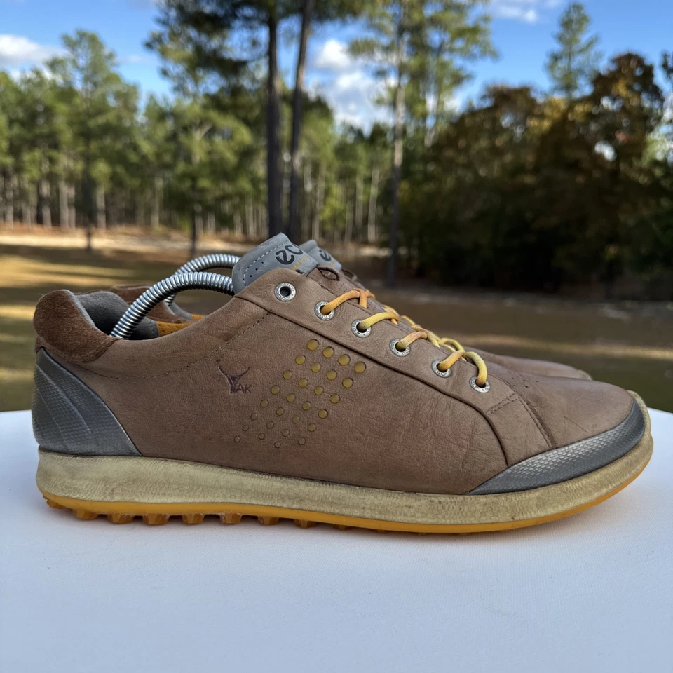 Zapatilla deportiva ECCO Biom Hybrid 2 para hombre 13 cuero marrón Hydromax golf con cordones Foto 2 de 4