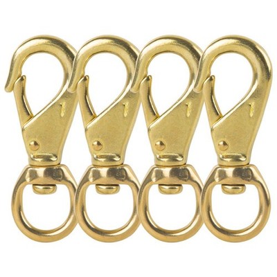 AOWESM 3-1/4 Inch Brass Snap Hook 3/4 Inch Swivel Eye - Solid Brass Diving Cl...