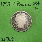 1892-P Barber / Liberty Head Quarter .25c Good