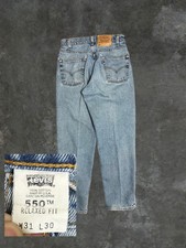 Vintage 90s Made in USA Levi  s 550 light wash relaxed fit jeans. Size 30x30