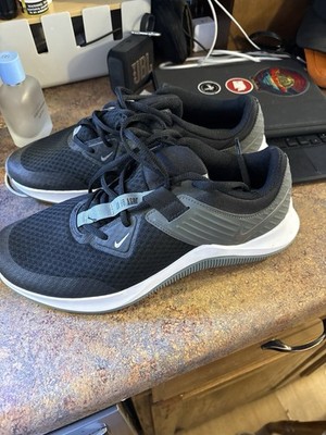 Nike Men s Black/Gray/White Low Top Lace-Up Mesh Sneakers Rubber Sole