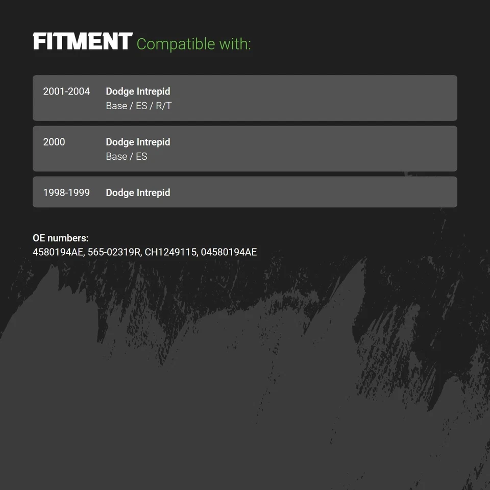 Fender Liner For Dodge Intrepid 98-04 Front Passenger Side Standard Line - Изображение 2 из 2