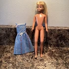 Vintage 1967 Mattel Blonde Sunset Malibu Skipper Barbie Doll TNT W/ Dress