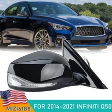 Right Passenger Side Power Mirror For 2014-2021 Infiniti Q50 Manual Fold Signal