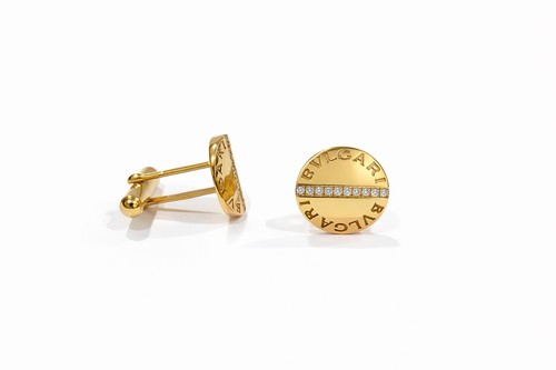 Men's Cufflinks Wedding Gift Authentic 18k Gold Polish Vintage Round Cufflinks