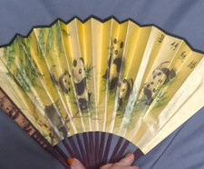 Vintage Japanese 10 Panda Design Fan