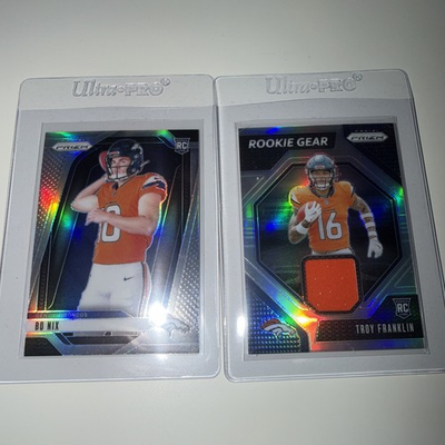 #ad #ad Bo Nix Prizm Silver Variation RC 2024 Silver Prizm amp; Troy Franklin Silver Prizm $130.00
