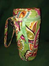 VERA BRADLEY Green Paisley INSULATED Baby Bottle WATER Holder BAG Tutti Fruiti
