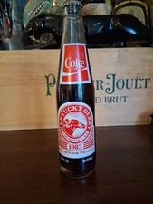 vintage ACL Soda POP Bottle: full COKE / COCA-COLA / KENTUCKY DERBY 1983 / 10 oz