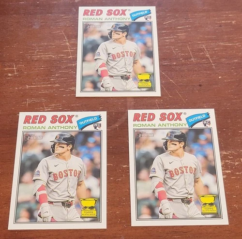 2026 Topps Heritage  Roman Anthony 3 CARD RC ROOKIE LOT Red Sox