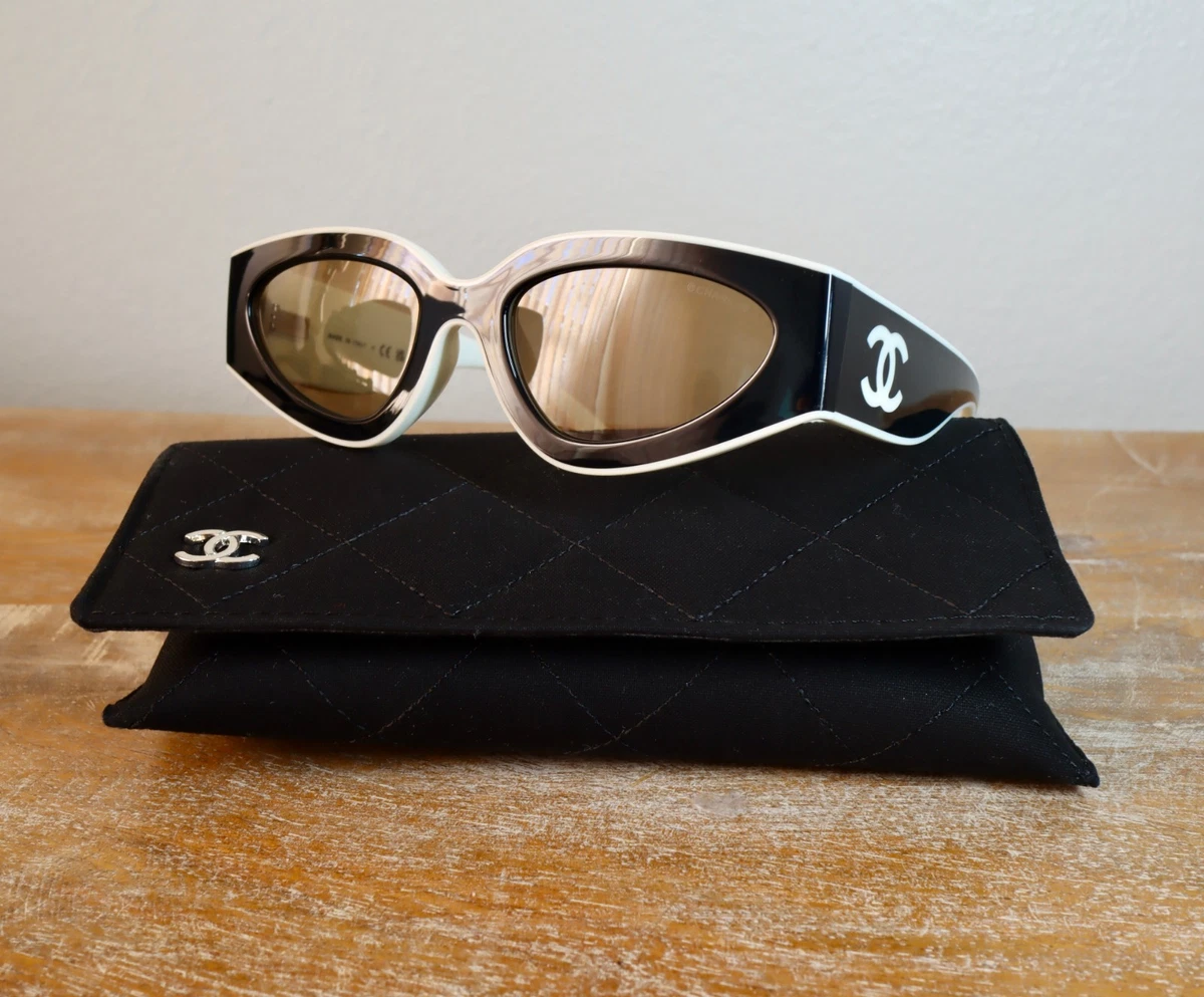 CHANEL Women's Black Cat Eye Sunglasses for sale | eBay