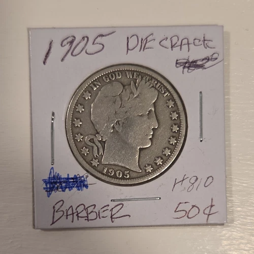1905-P Barber Half Dollar — photo from the most recent tracked eBay sale