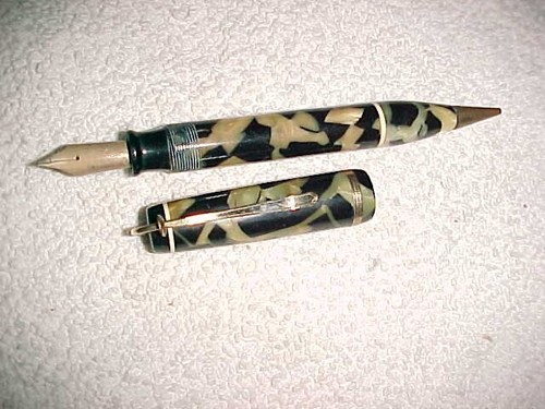 HUGE 6" - DIAMOND MEDAL DIPLOMAT PEN-PENCIL COMBO No 8 14K NIB - AS IS
