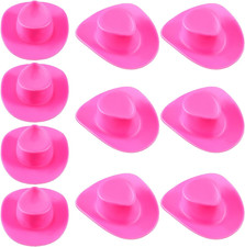 10 Pieces Tiny Cowboy Hat Mini Cowboy Hat Plastic Mini Western Cowgirl Hat Pi...