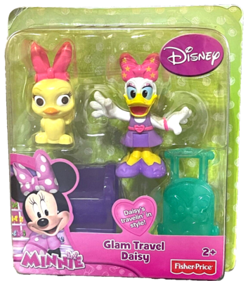 Fisher Price Minnie Mouse figure toy Daisy's Glam Travel set New