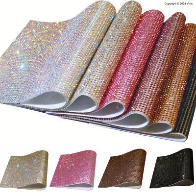 Rhinestone Stickers Sheet Self Adhesive Crystal Gems Diamante 2mm Sticky Shiny