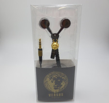 Versus Versace Black and Gold Zipper Earphones