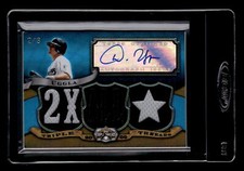 2009 Topps Triple Threads #TTAR-168 Dan Uggla Relic Autographs Sapphire #/3